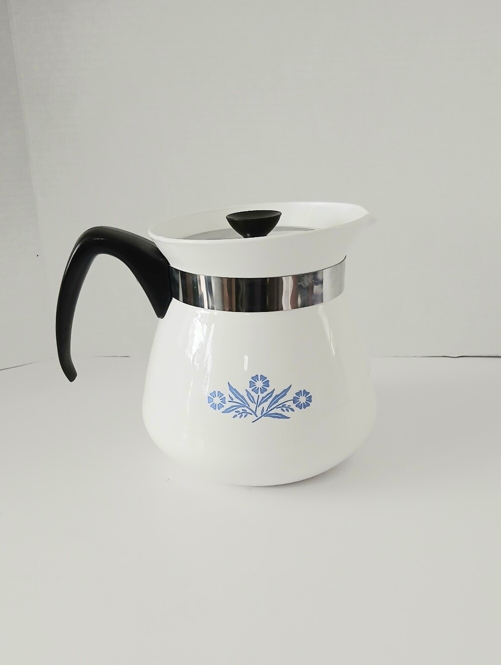 Vtg Corningware Tea Pot 2qt 8 Cups Blue Cornflower